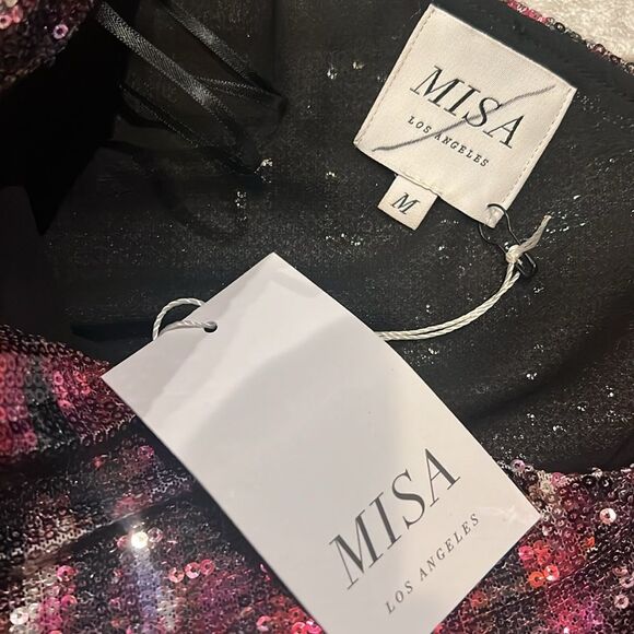 MISA Revolve Nova One-Shoulder Sequin Mini Dress, Purple, NWT, Size M - Picture 13 of 16